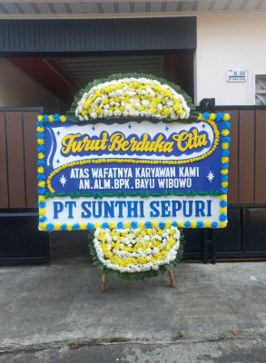 Papan Bunga Duka di Seuat Jaya